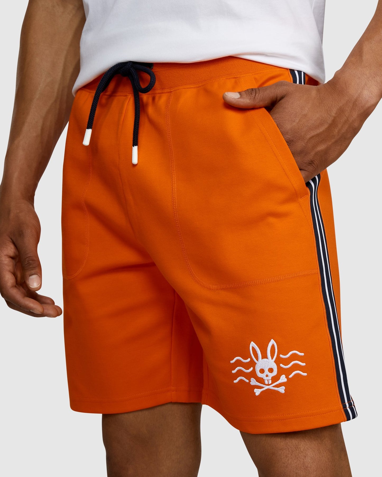 Psycho Bunny Mens Filcham Sweat Shorts - Sunset Orange