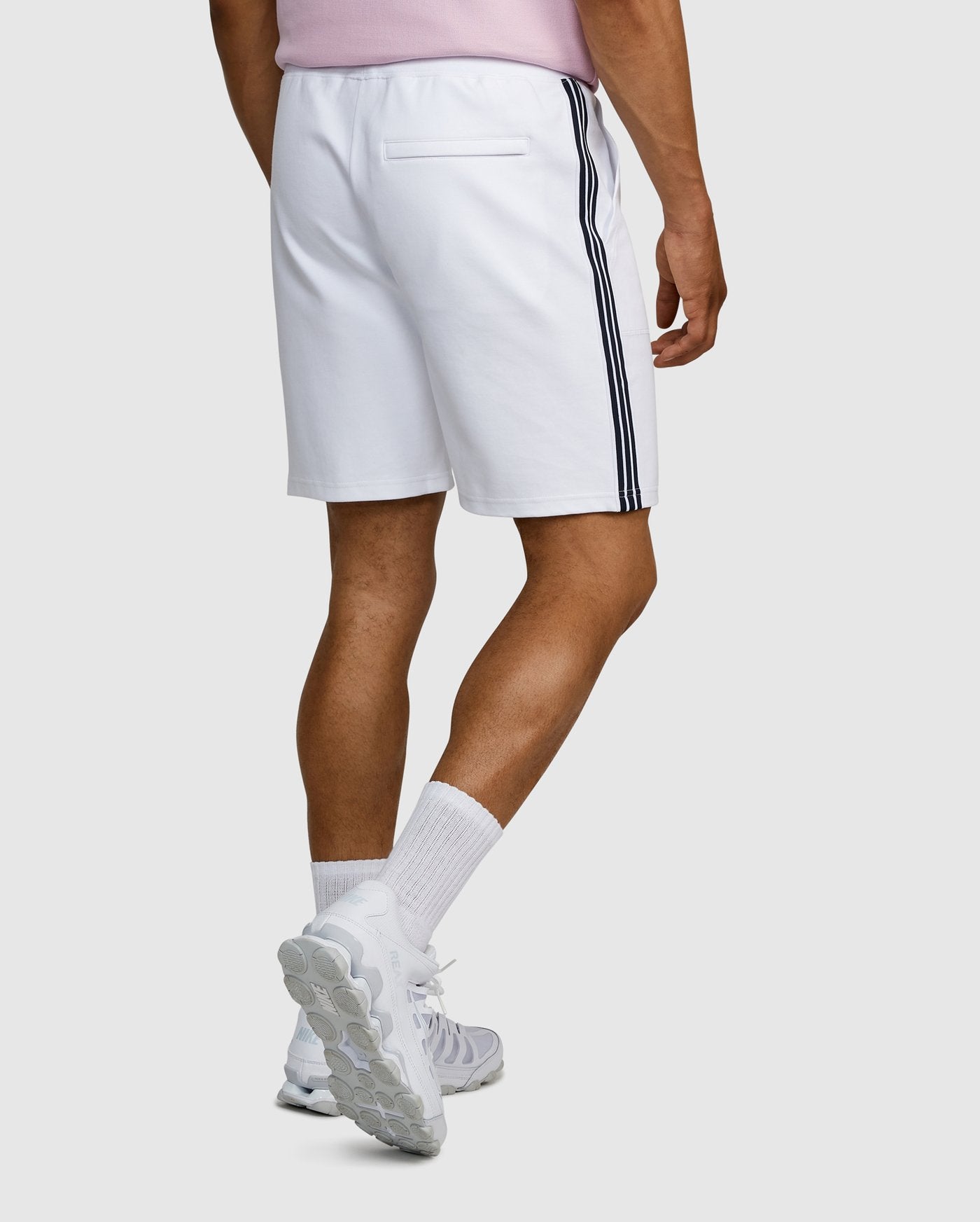 Psycho Bunny Mens Filcham Sweat Shorts - White
