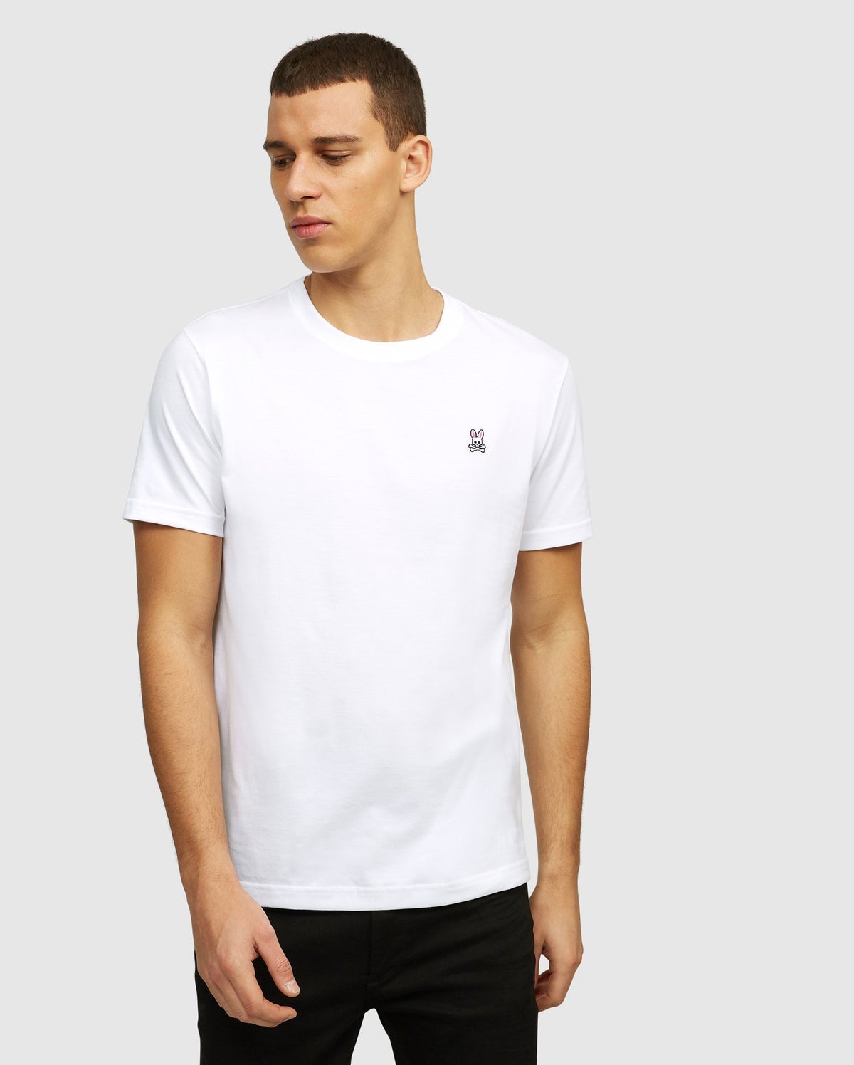 Psycho Bunny Mens Classic Crew Neck Tee - White
