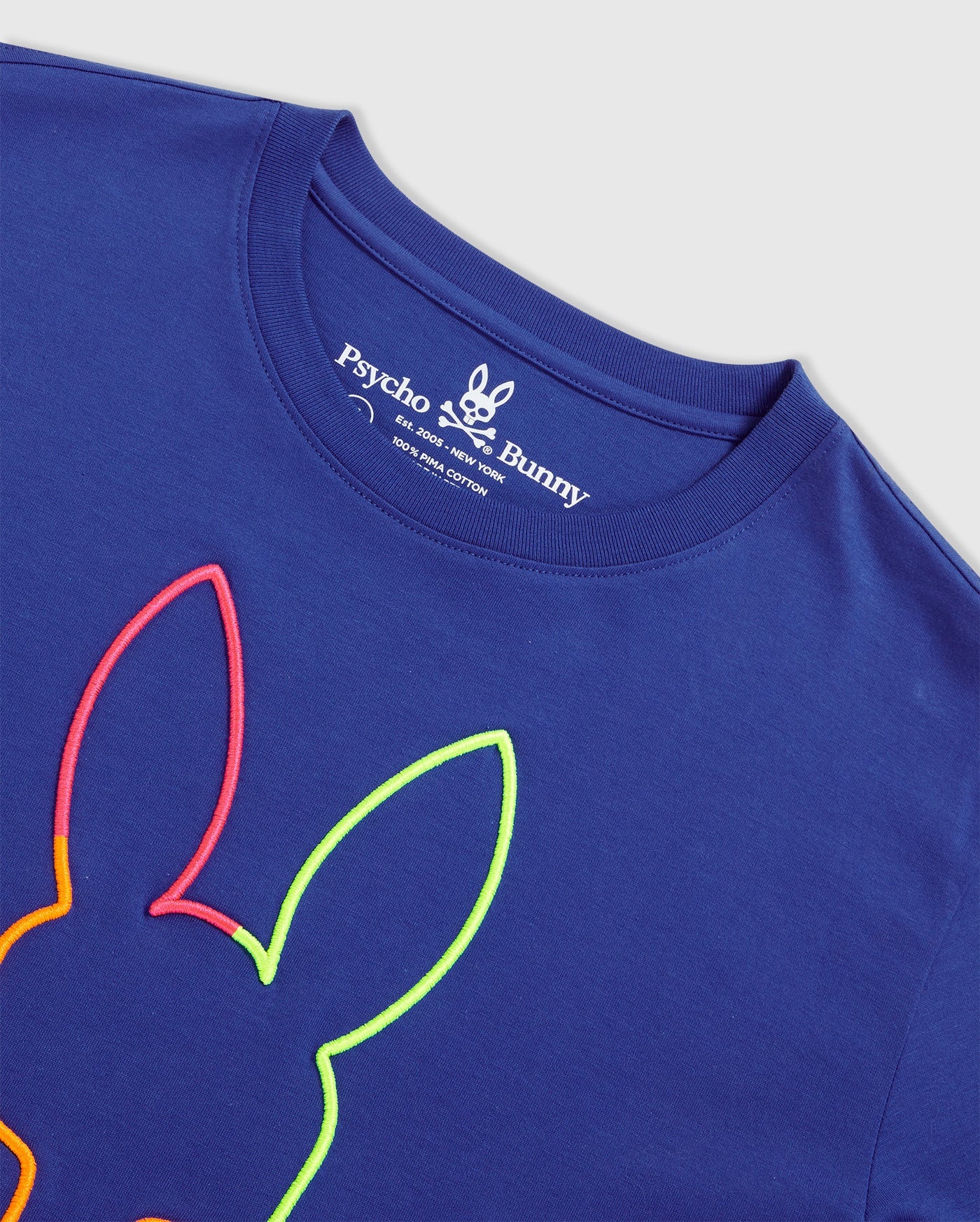 Psycho Bunny Mens Leo Bunny Tee in Saphire