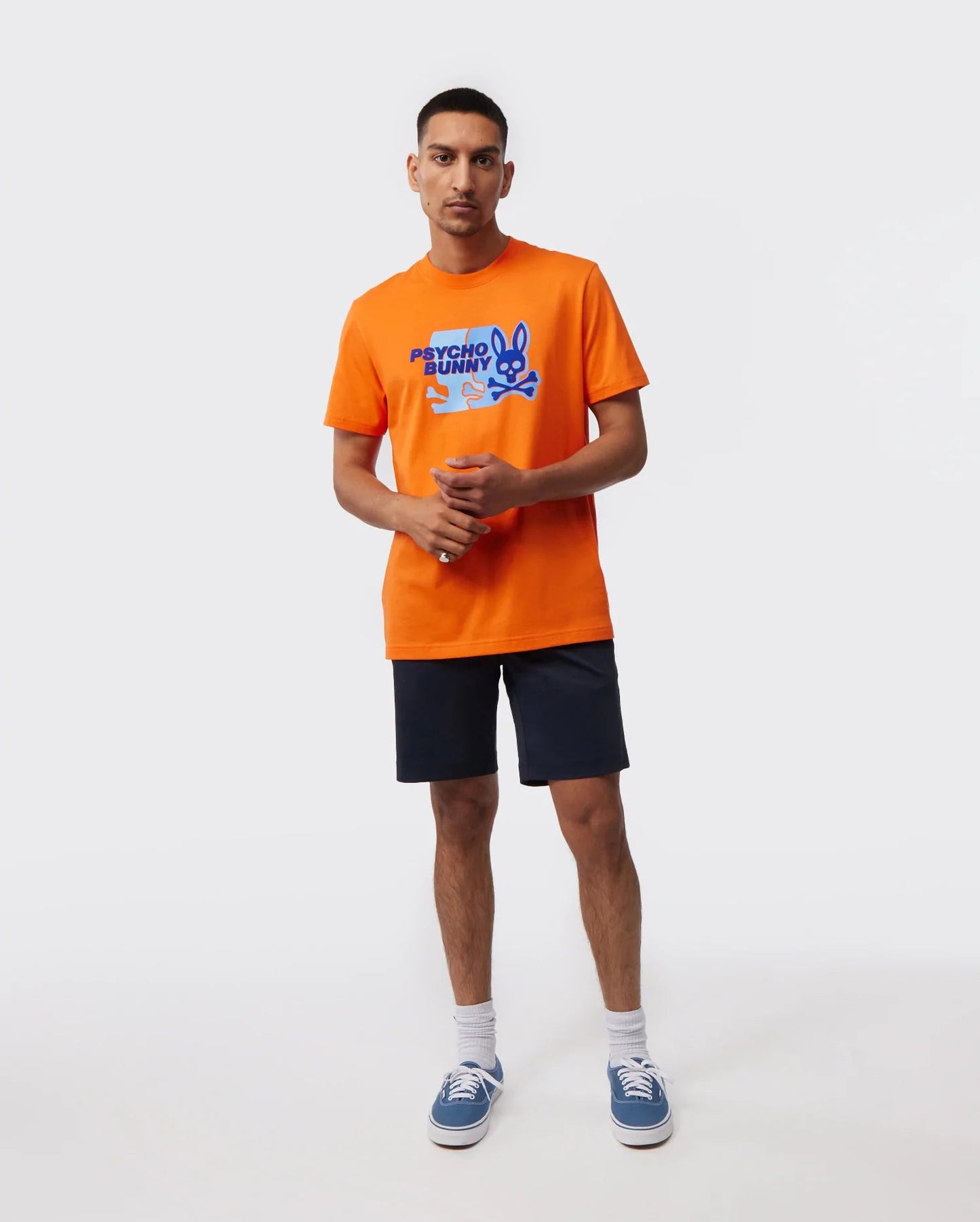 Psycho Bunny Mens Kona Graphic Tee - Scarlet Ibis