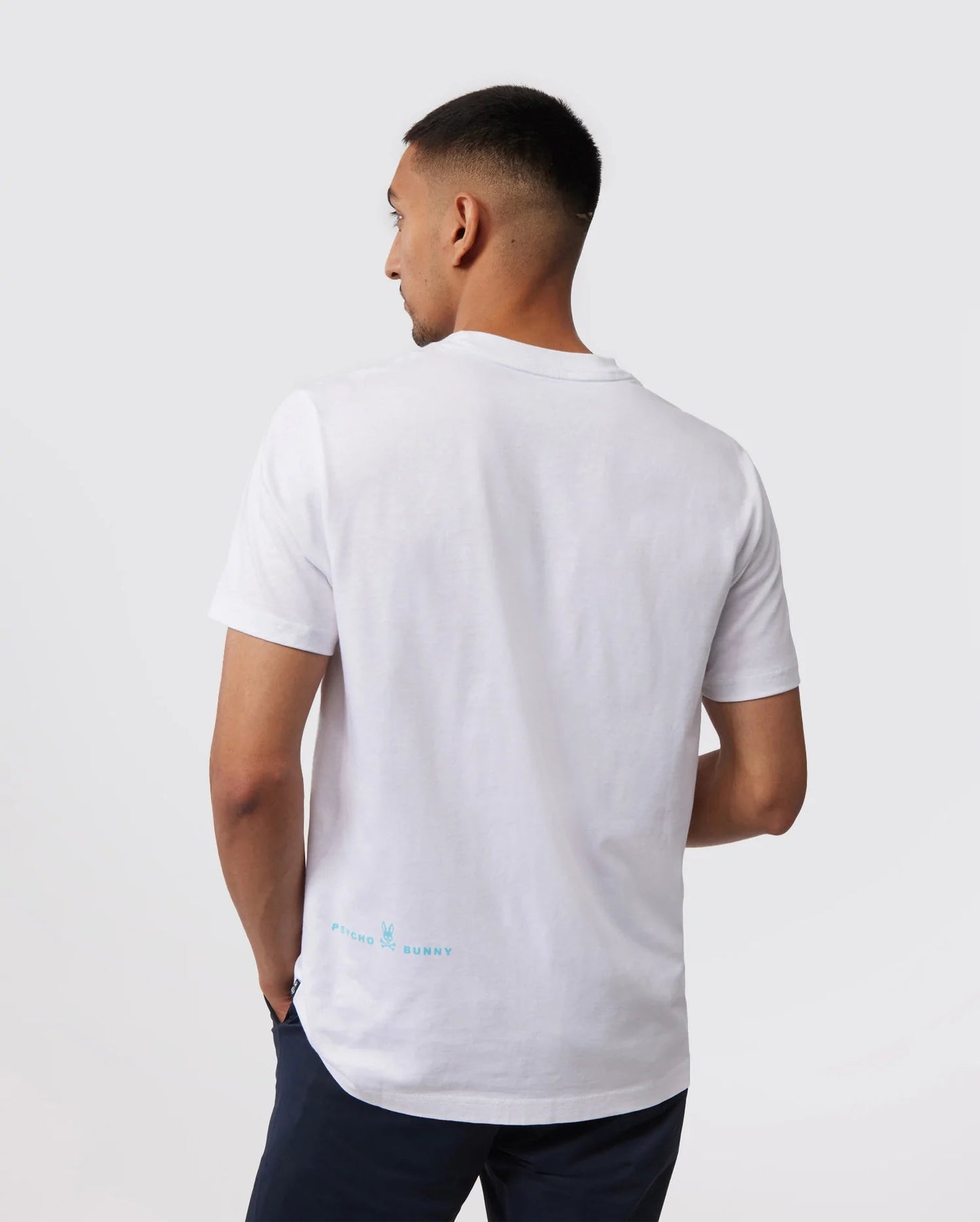 Psycho Bunny Mens Kona Graphic Tee - White
