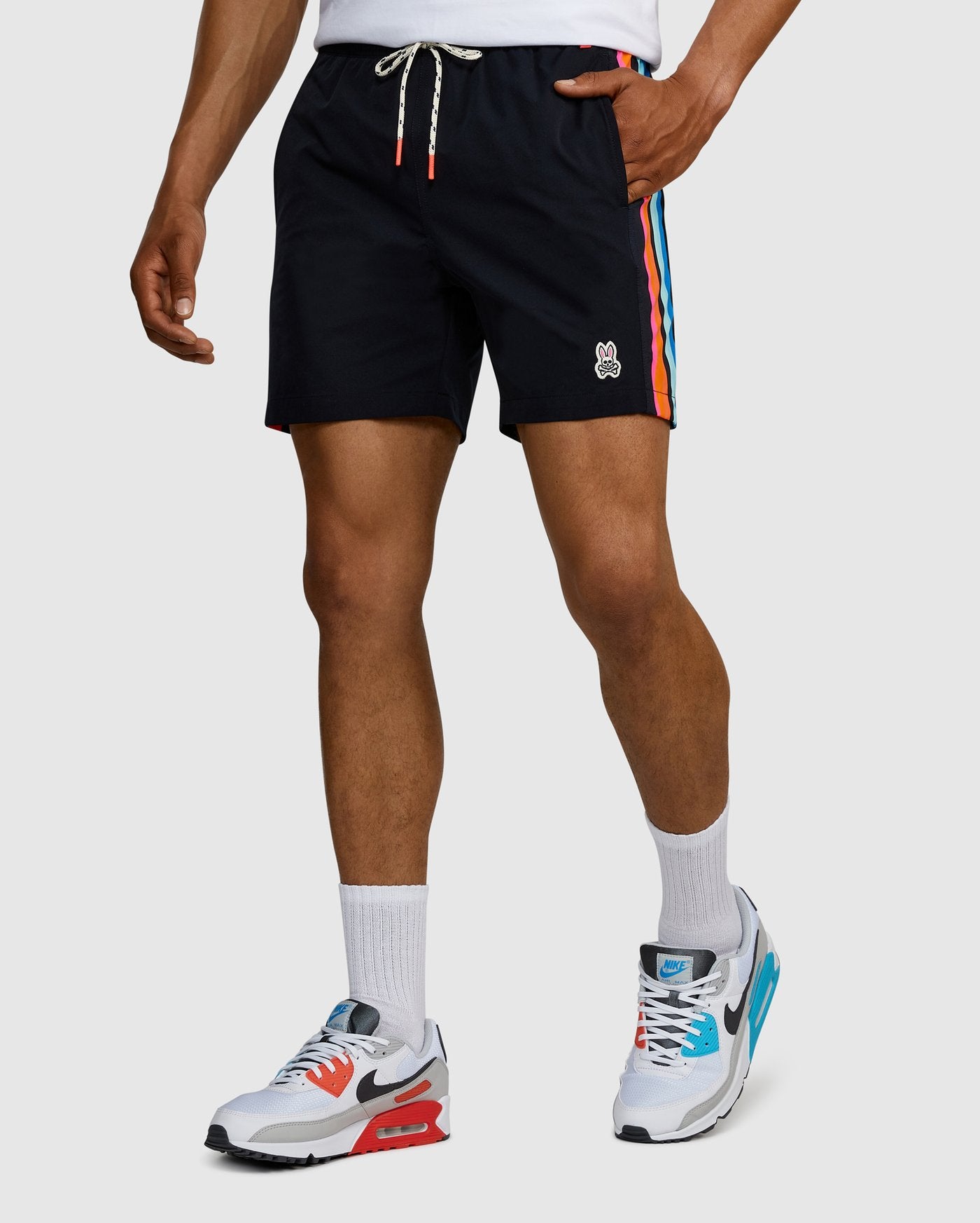 Psycho Bunny Mens Bickling Swim Trunks - Black