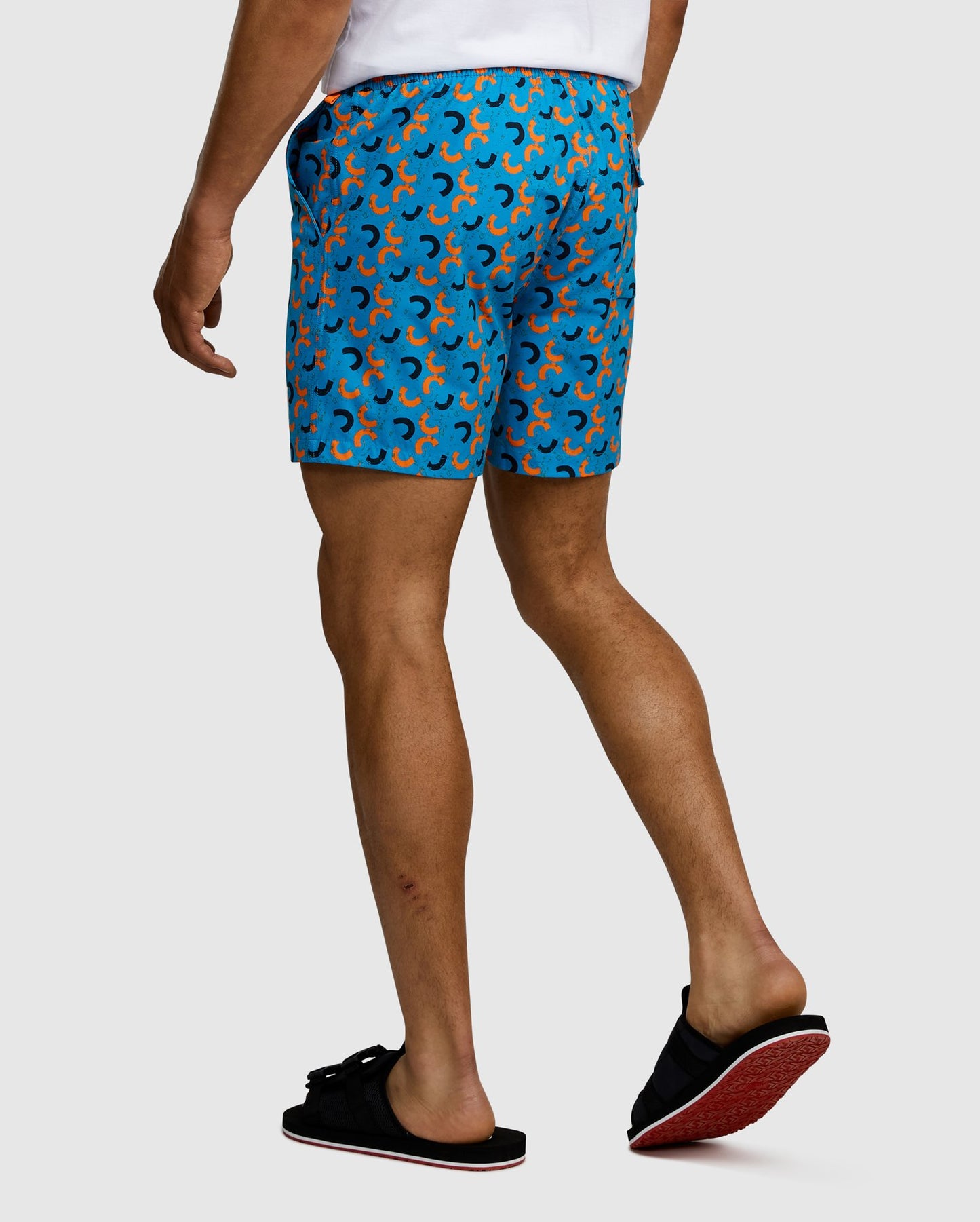 Psycho Bunny Mens Shingle Swim Trunks - Shocking Orange