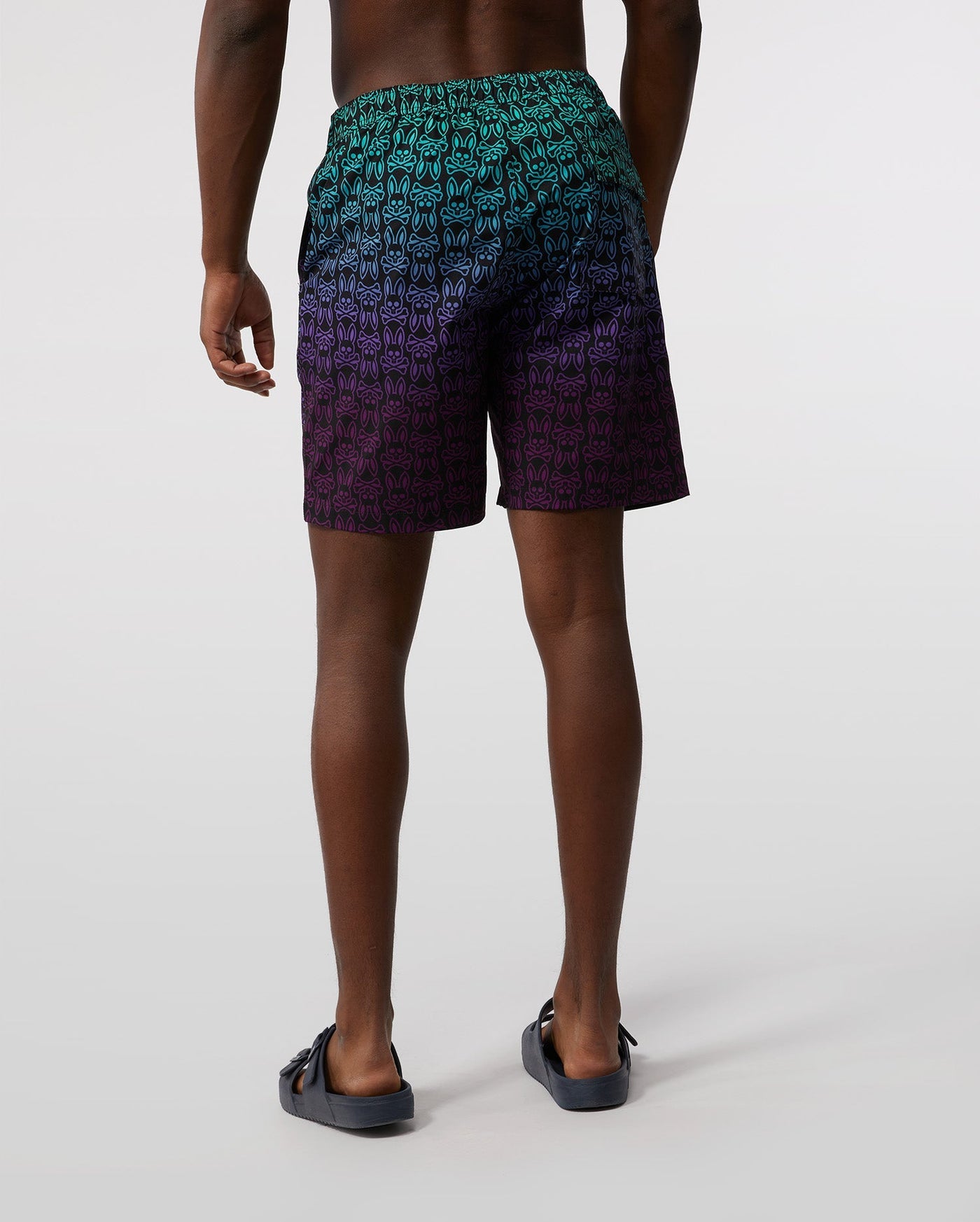 Psycho Bunny Mens Obec Long Swim Shorts - Black