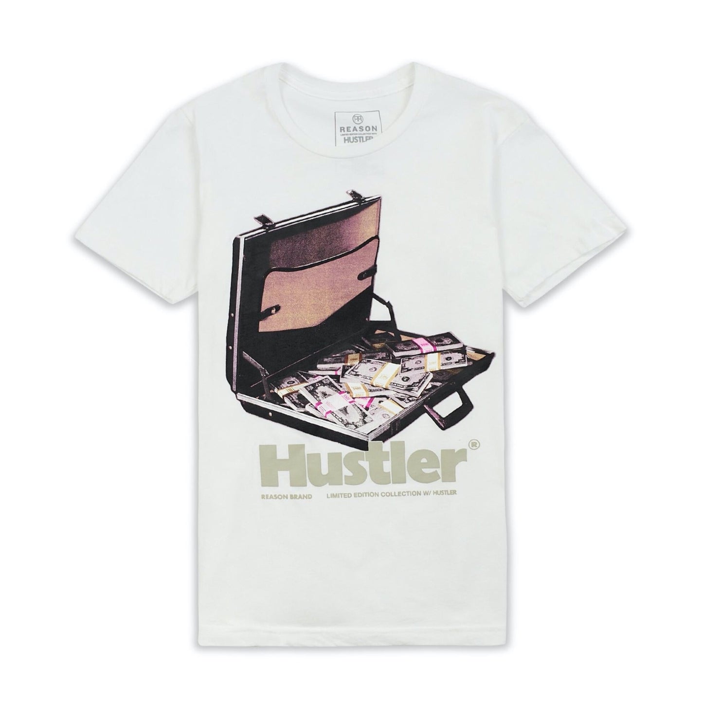 Reason Hustler Briefcase Tee - White