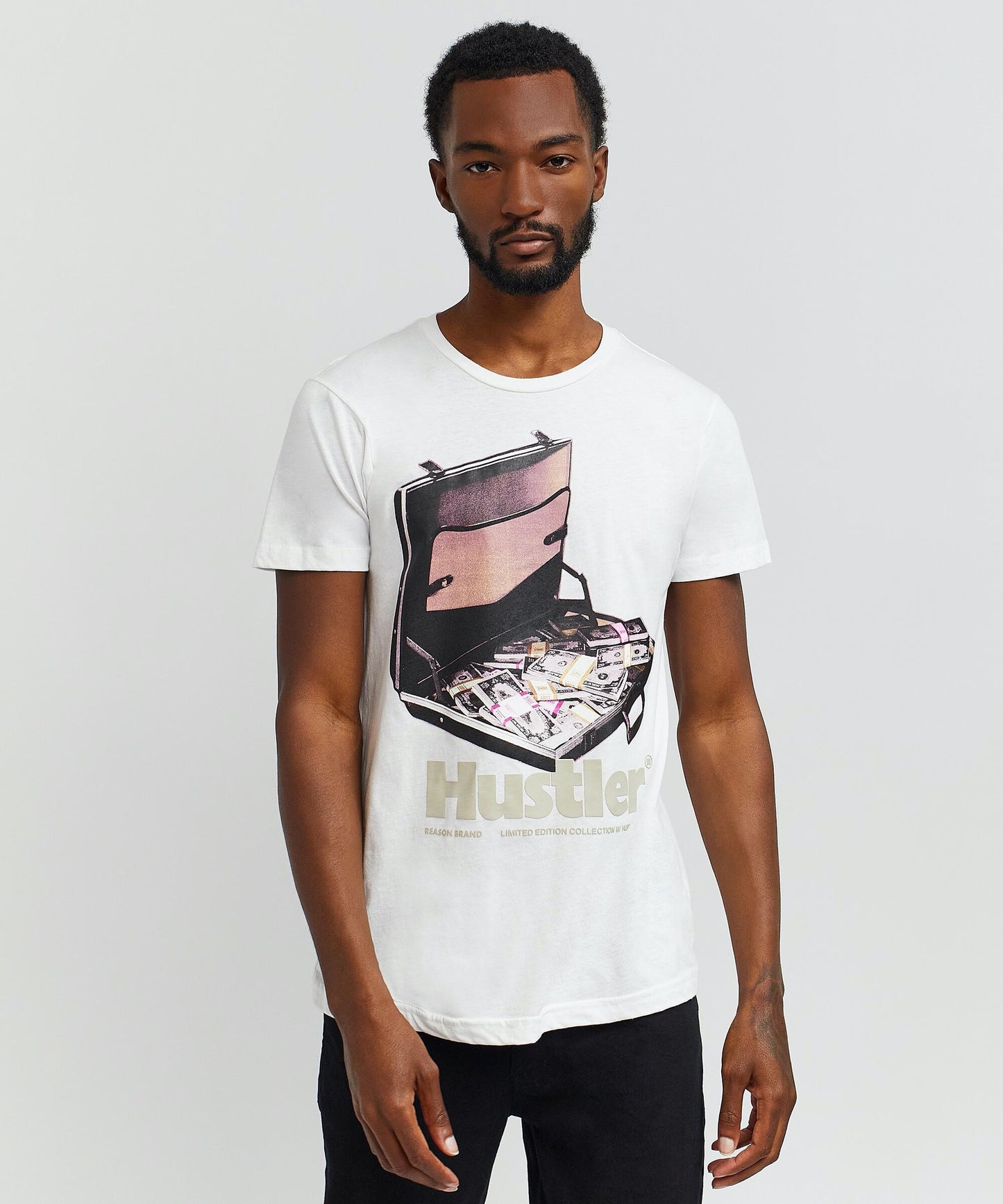 Reason Hustler Briefcase Tee - White