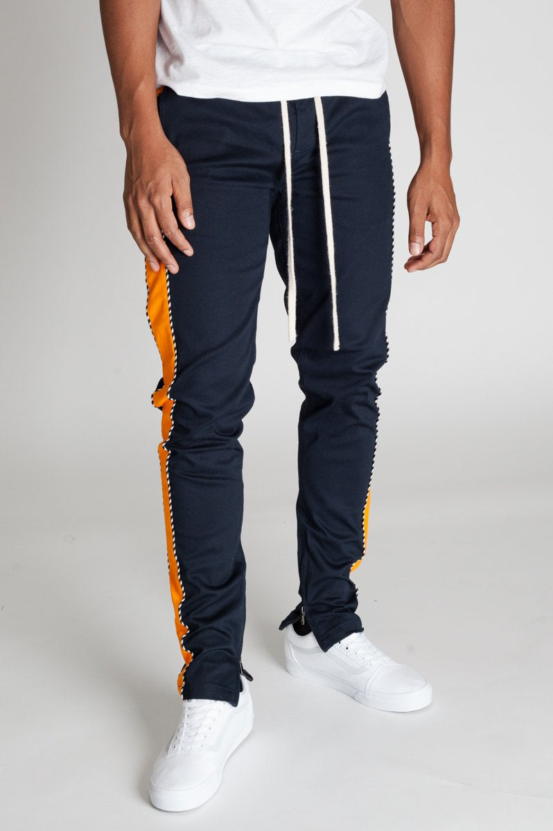 KDNK Striped Track Pants w/ Ankle Zip v.2.0