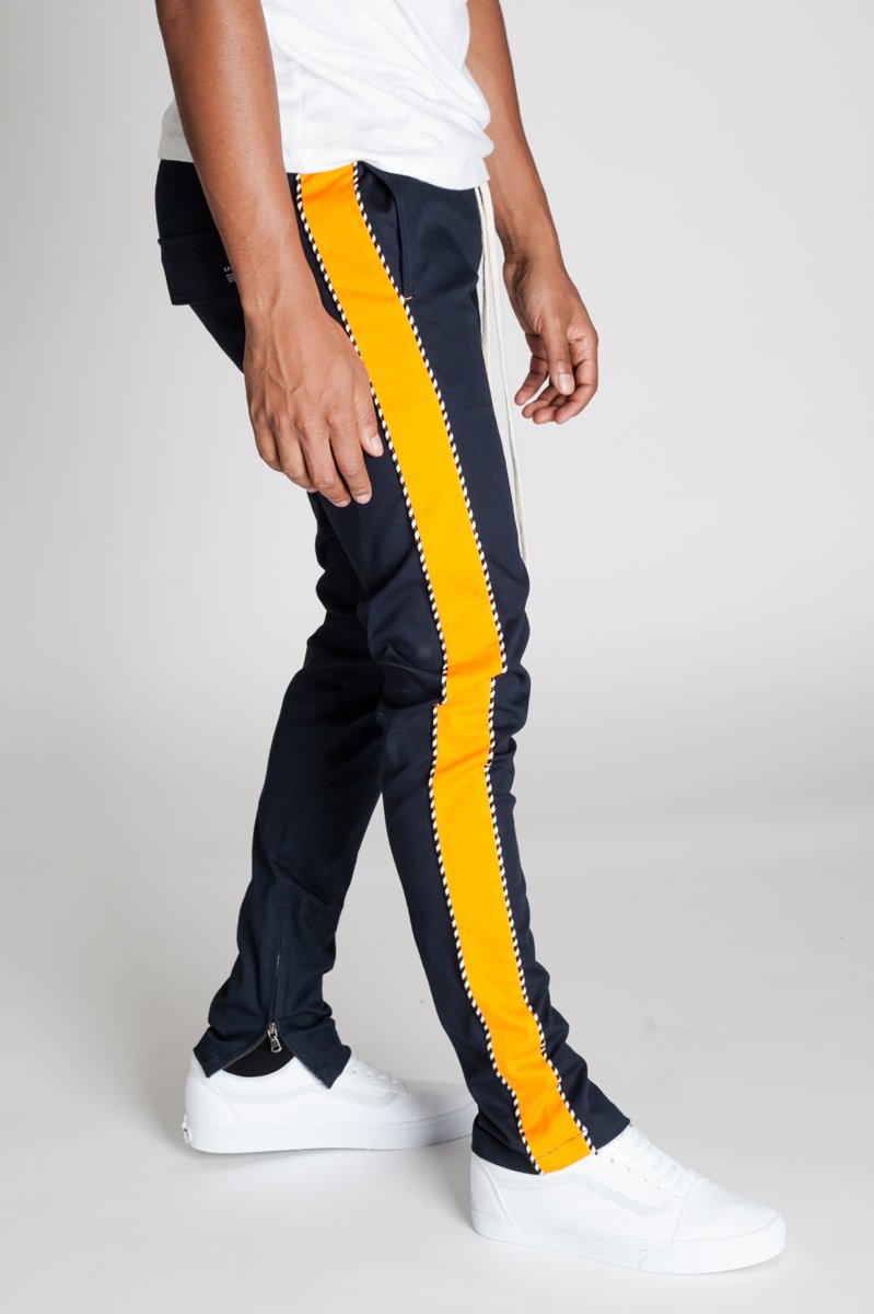 KDNK Striped Track Pants w/ Ankle Zip v.2.0