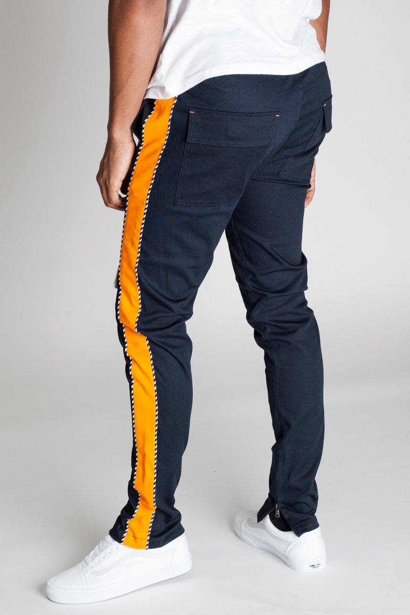 KDNK Striped Track Pants w/ Ankle Zip v.2.0