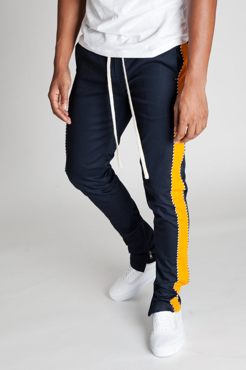 KDNK Striped Track Pants w/ Ankle Zip v.2.0