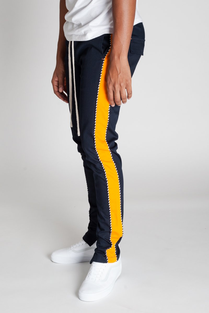 KDNK Striped Track Pants w/ Ankle Zip v.2.0