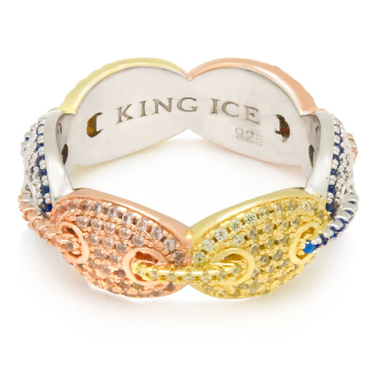 The Multi-Colored G-Link Ring (.925 Sterling Silver)