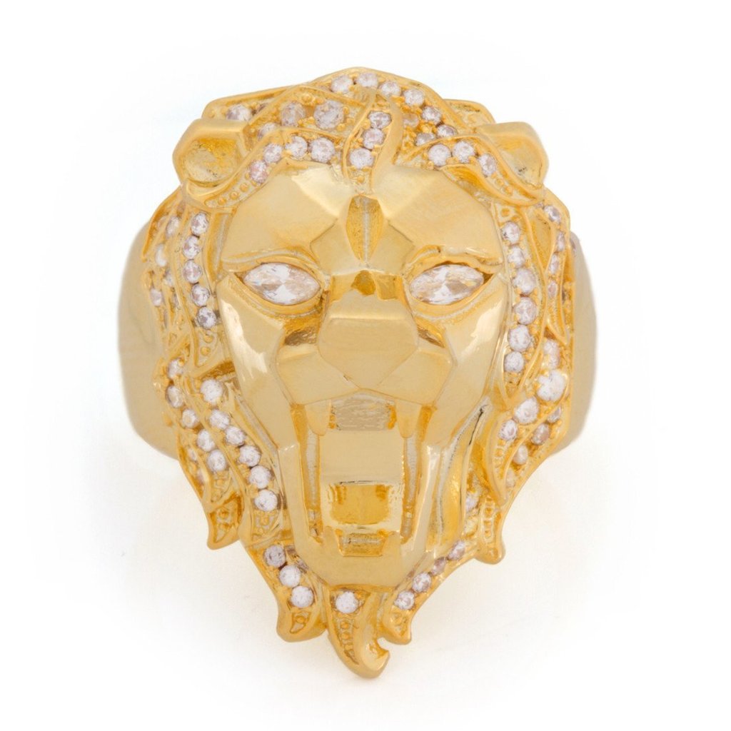 The Faceted Lion Ring