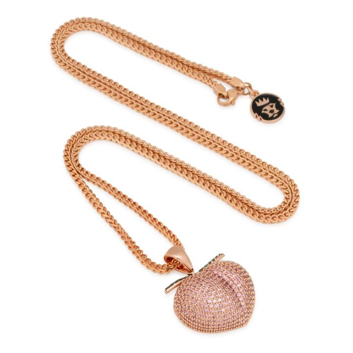 King Ice The Peach Emoji Necklace