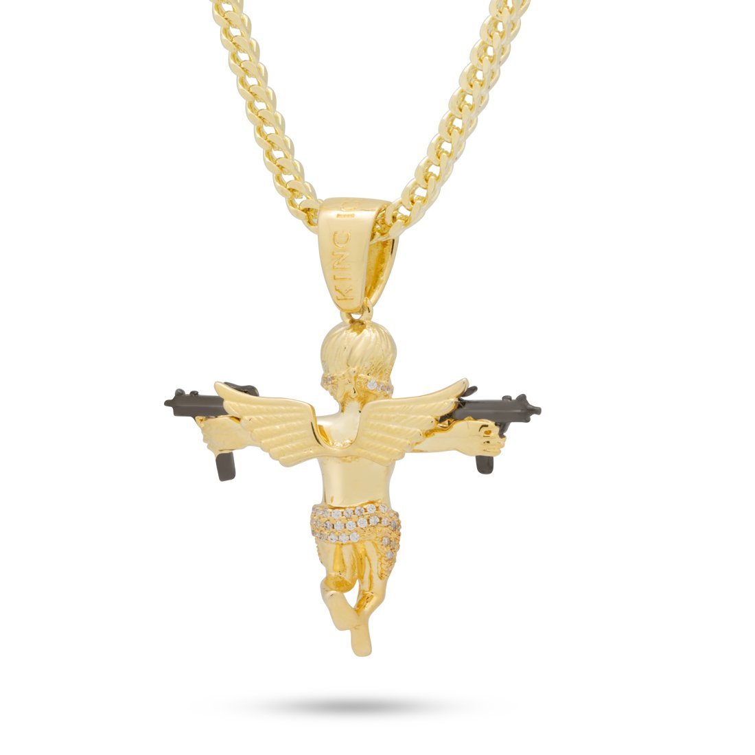 King Ice The Dual Uzi Angel Necklace