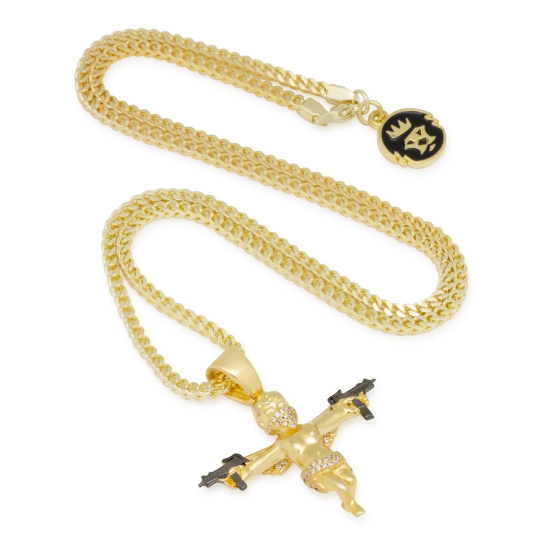 King Ice The Dual Uzi Angel Necklace