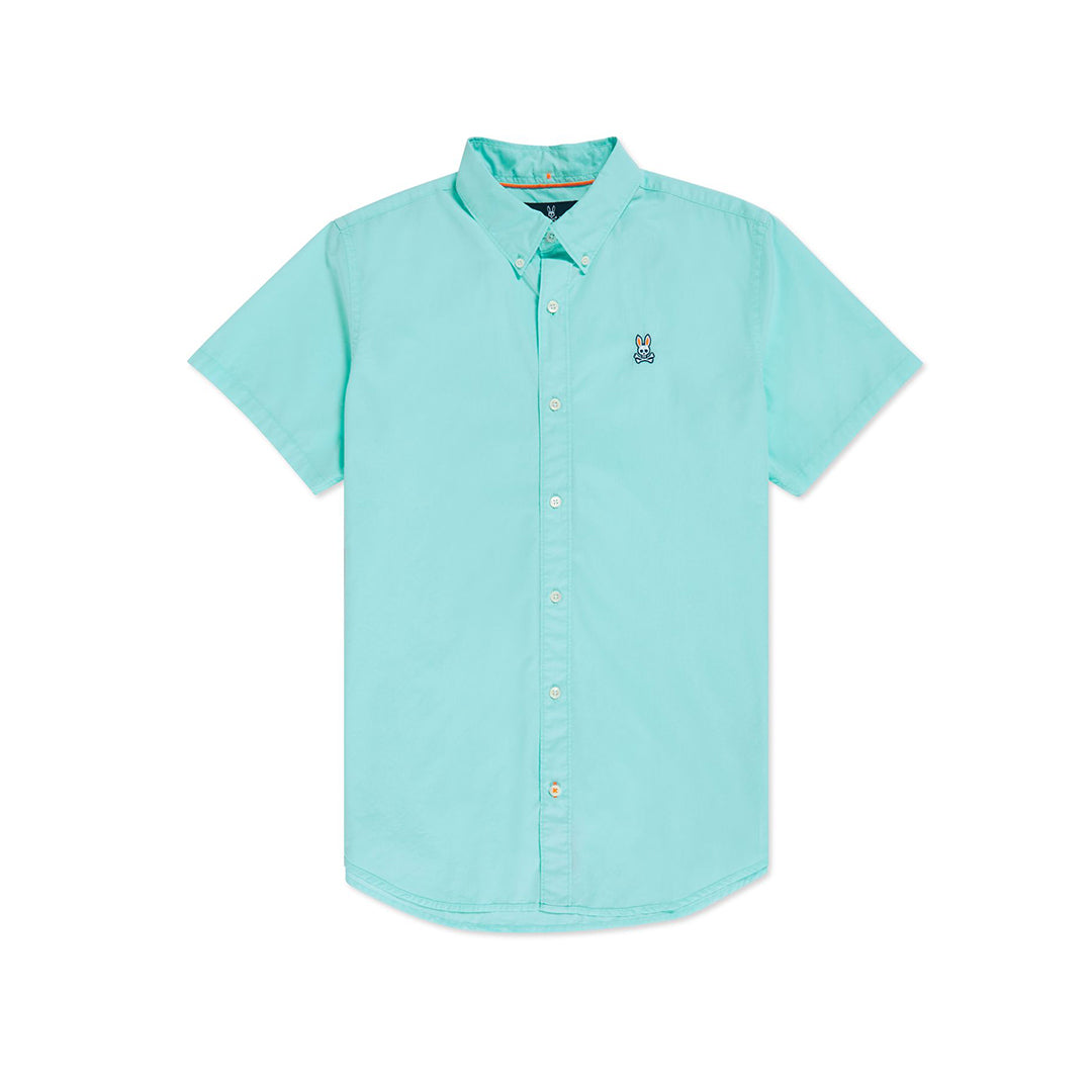 Psycho Bunny Mens Spalding Short Sleeved Sport Shirt - Seascape