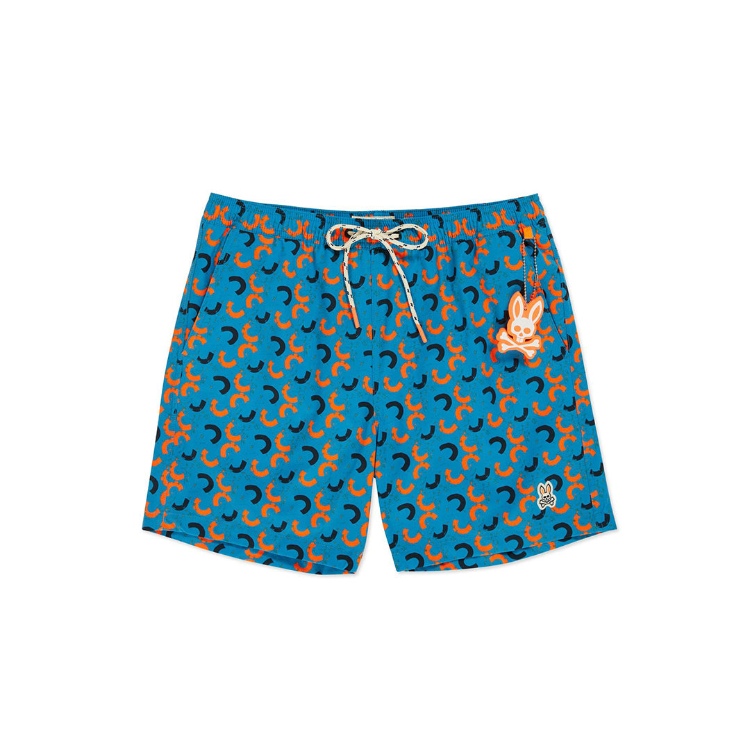 Psycho Bunny Mens Shingle Swim Trunks - Shocking Orange