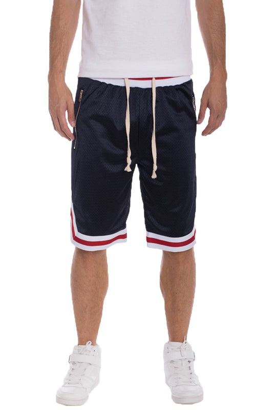 WEIV Edwin Mesh Basketball Shorts in Navy