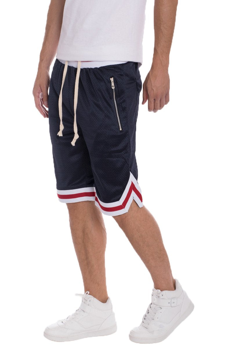WEIV Edwin Mesh Basketball Shorts in Navy