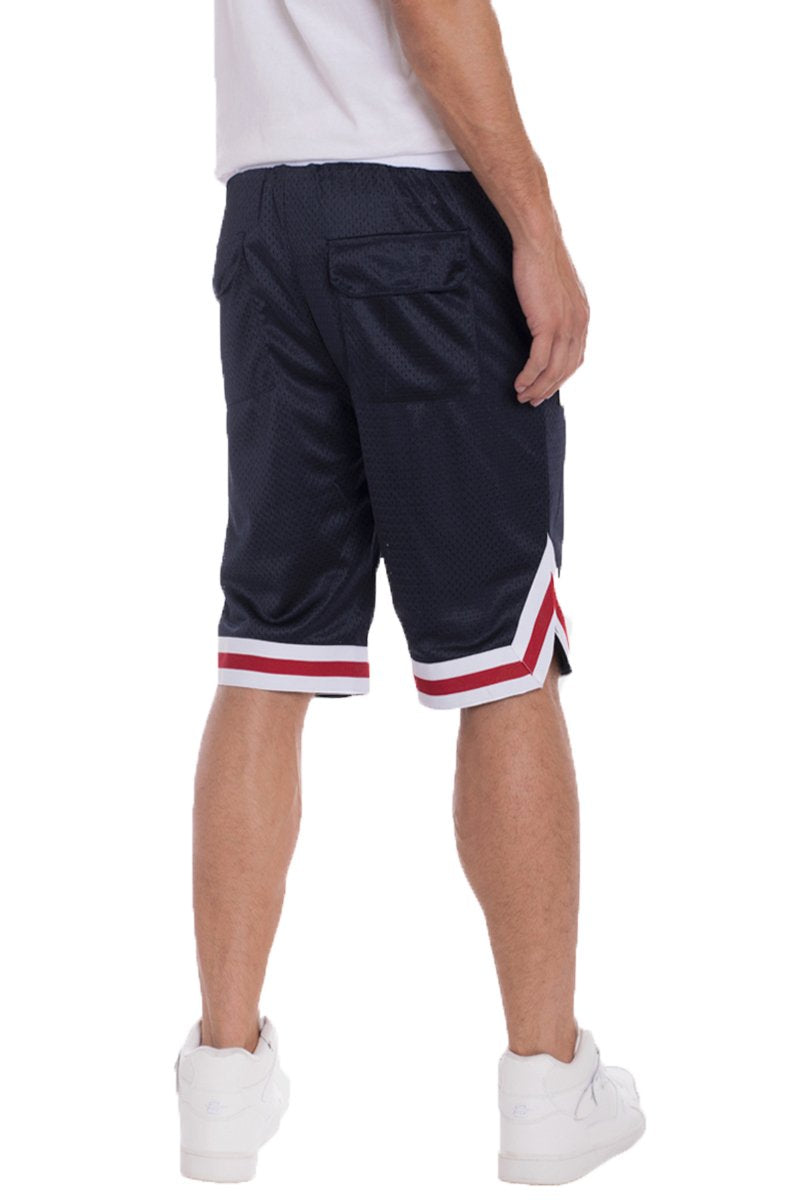WEIV Edwin Mesh Basketball Shorts in Navy