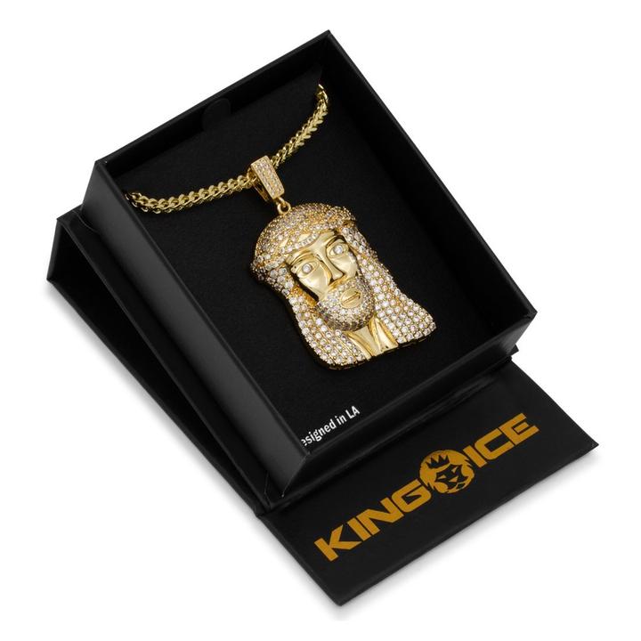 King Ice The 14K Gold Jesus Piece Necklace